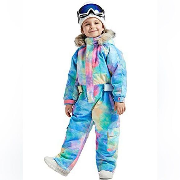SNBOCON Kids Waterproof Colorful One Piece Coveralls Snowsuit, NWT - Picture 1 of 8